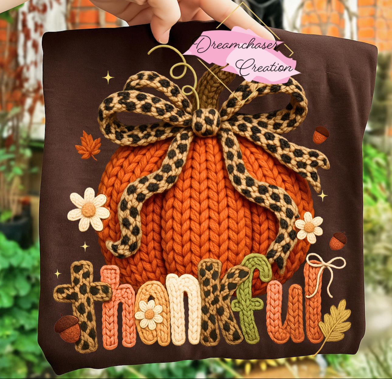 Thankful Pumpkin Yarn Shirt