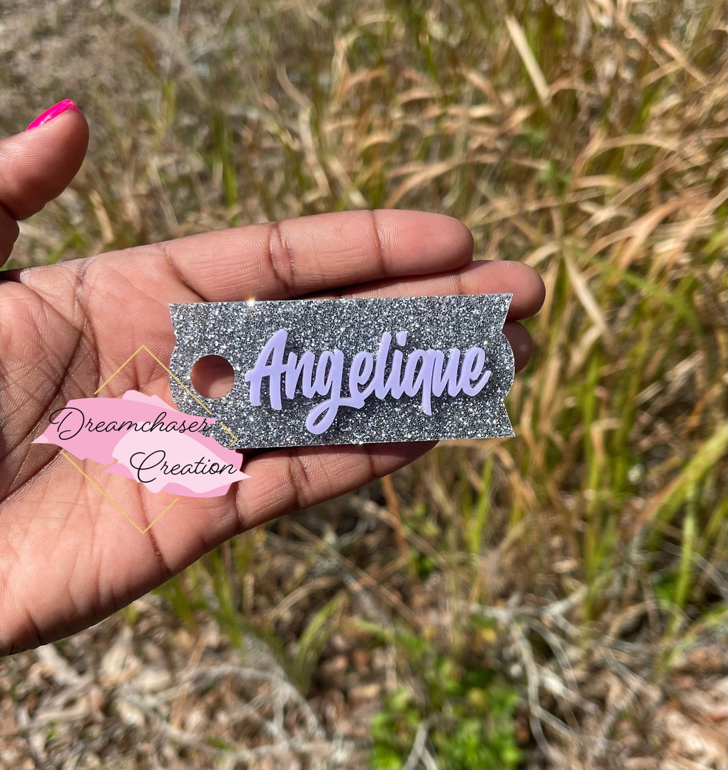 Silver Glitter Topper