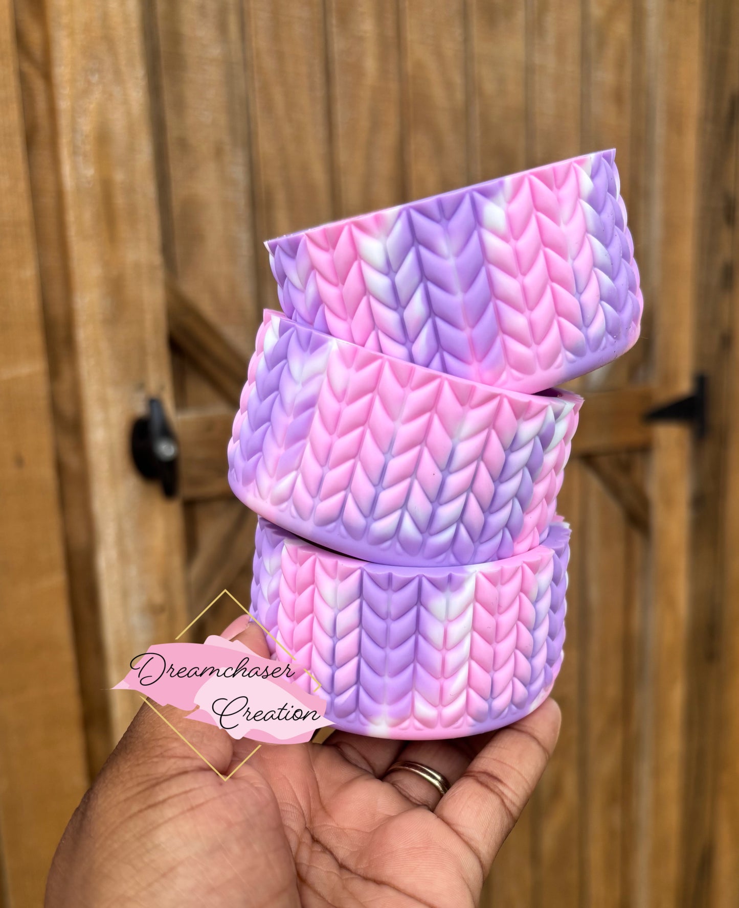 Pink and Purple Knitted Boot