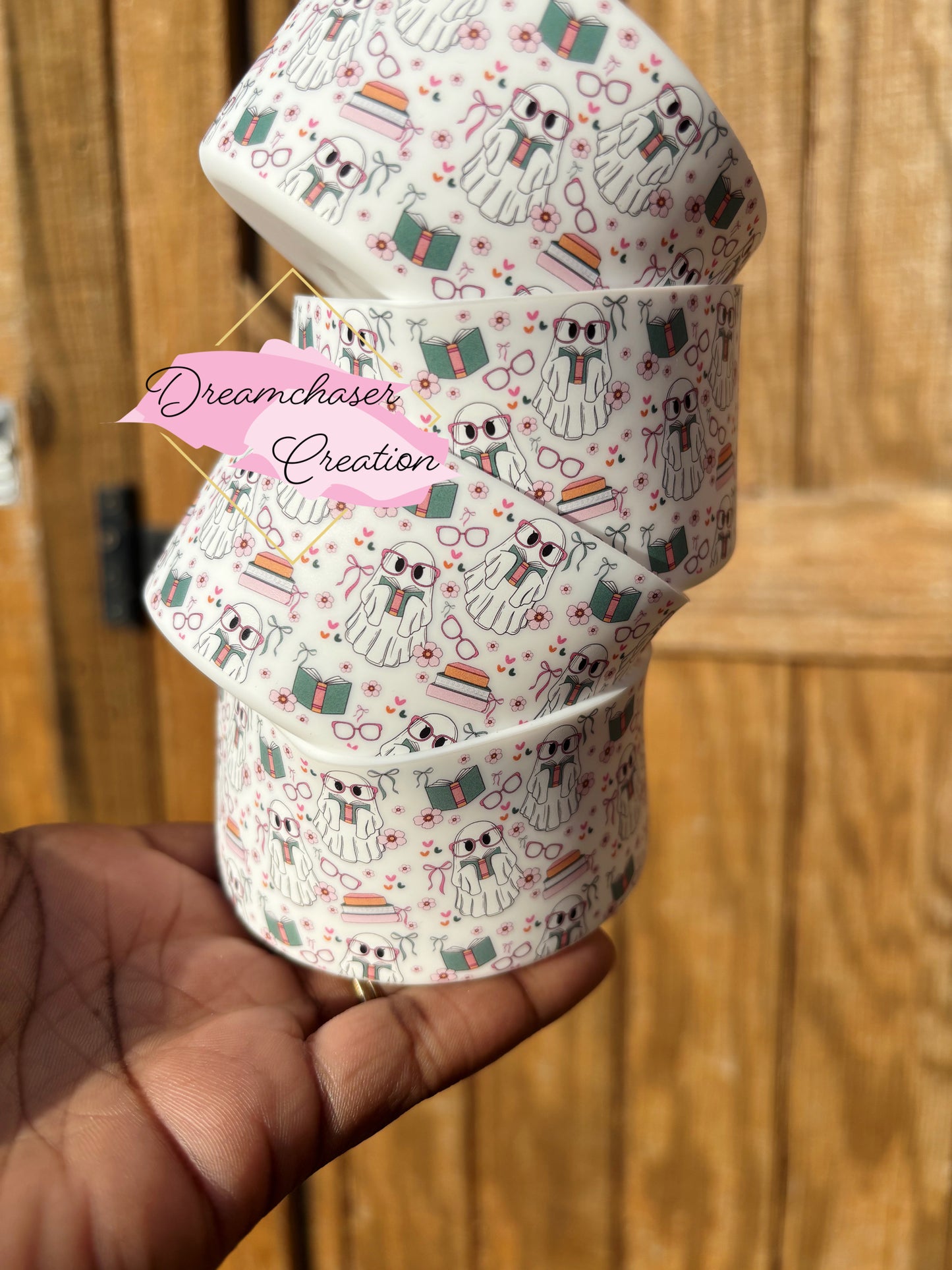 Books and Ghostie Tumbler Boot