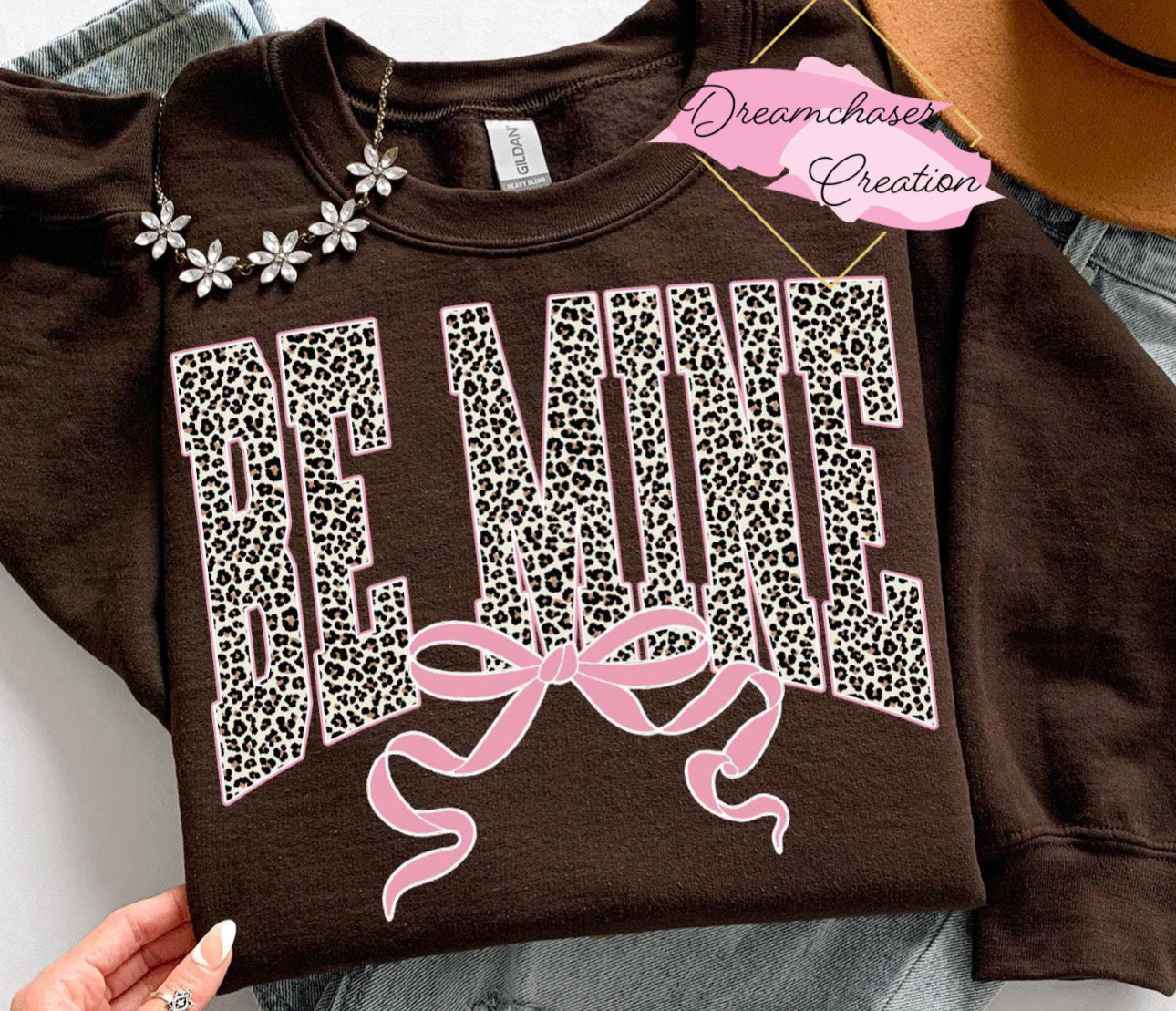 Be Mine Leopard Vday Sweatshirt
