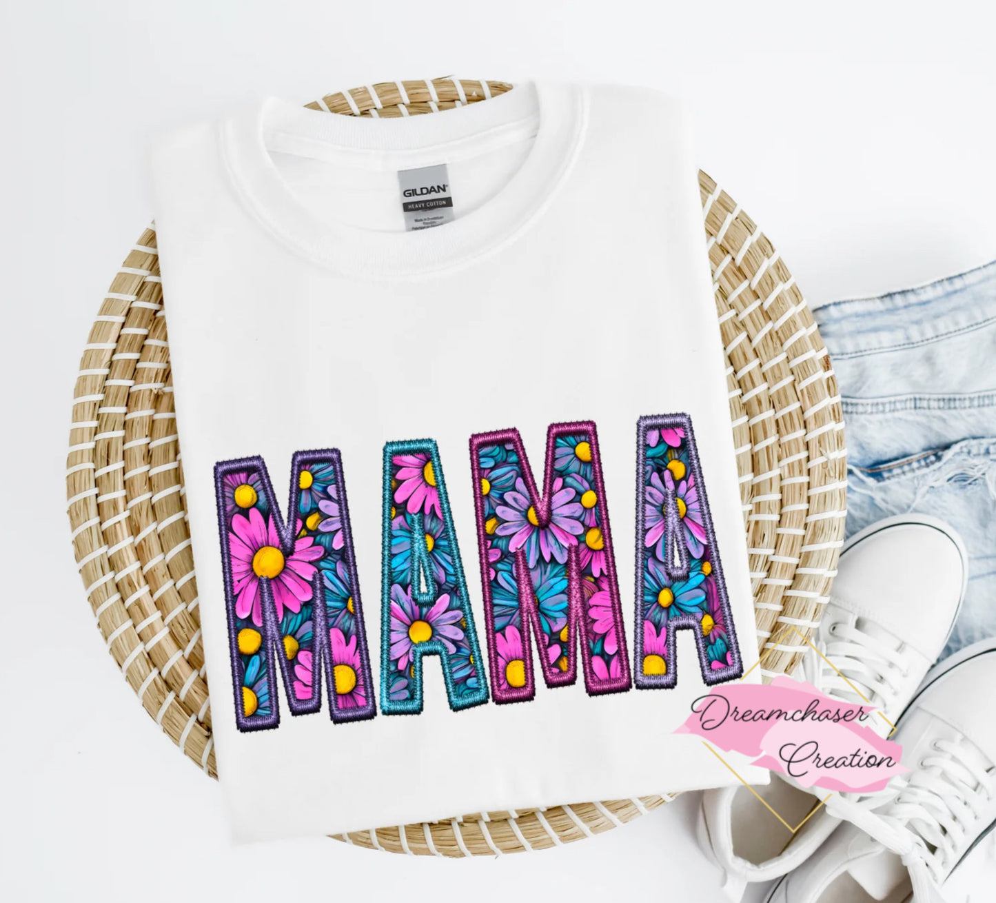 Mama Floral Faux Shirt
