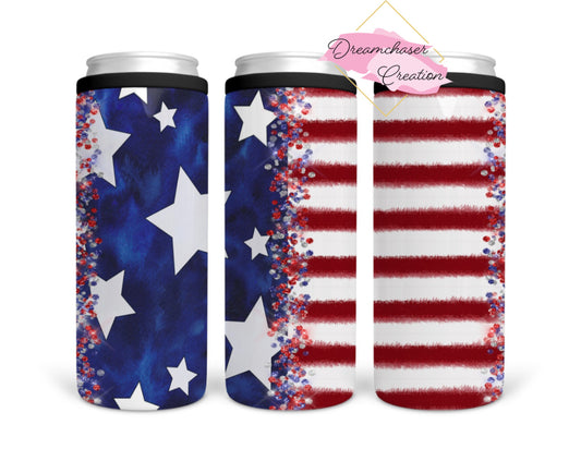 Stars and Stripes Can Cooler