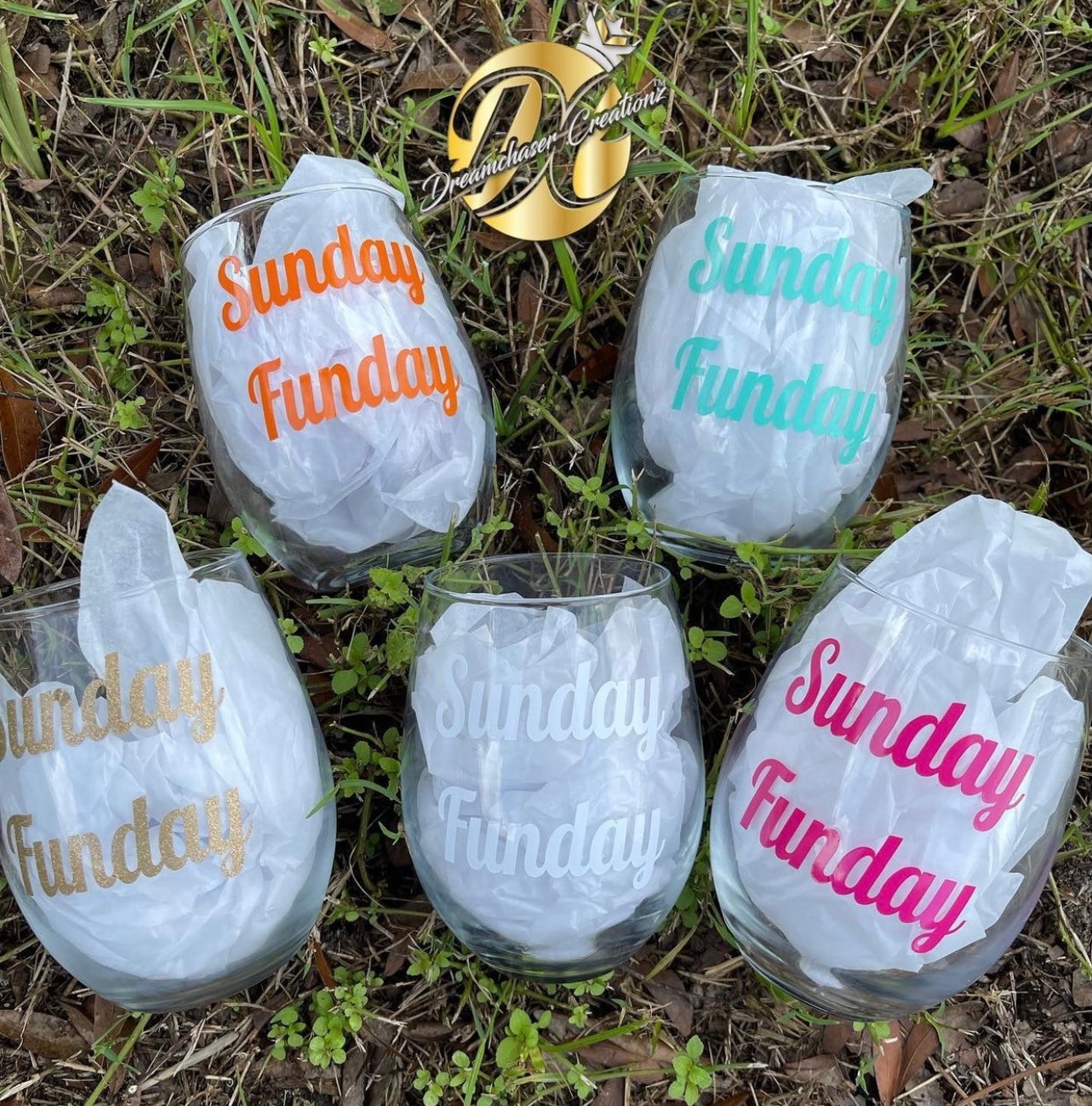 Sunday Funday Wine Glass