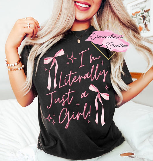 Literally just a Girl Bows Shirt