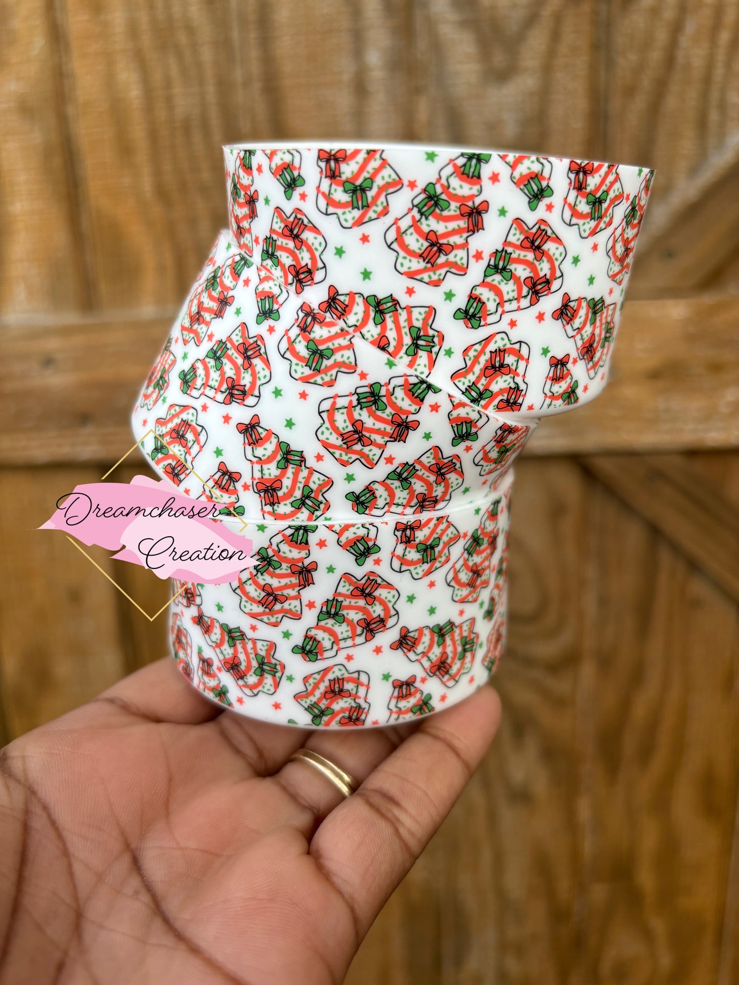 Christmas Cakes and Bows Tumbler Boot