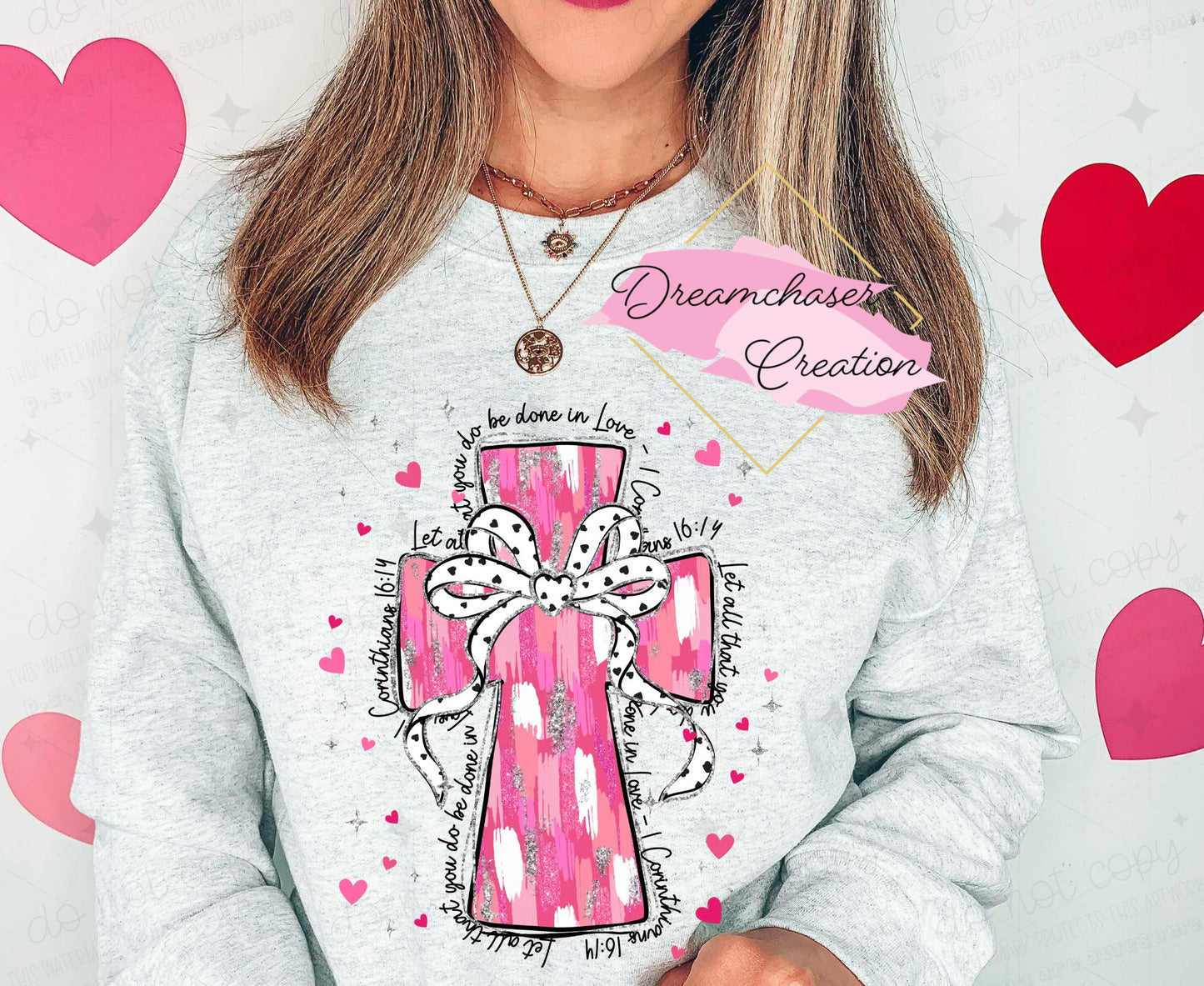 Valentines Cross Sweatshirt