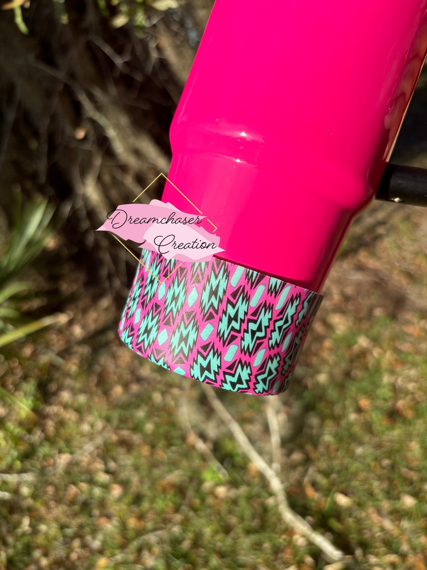 Pink and Teal Aztec Tumbler Boot