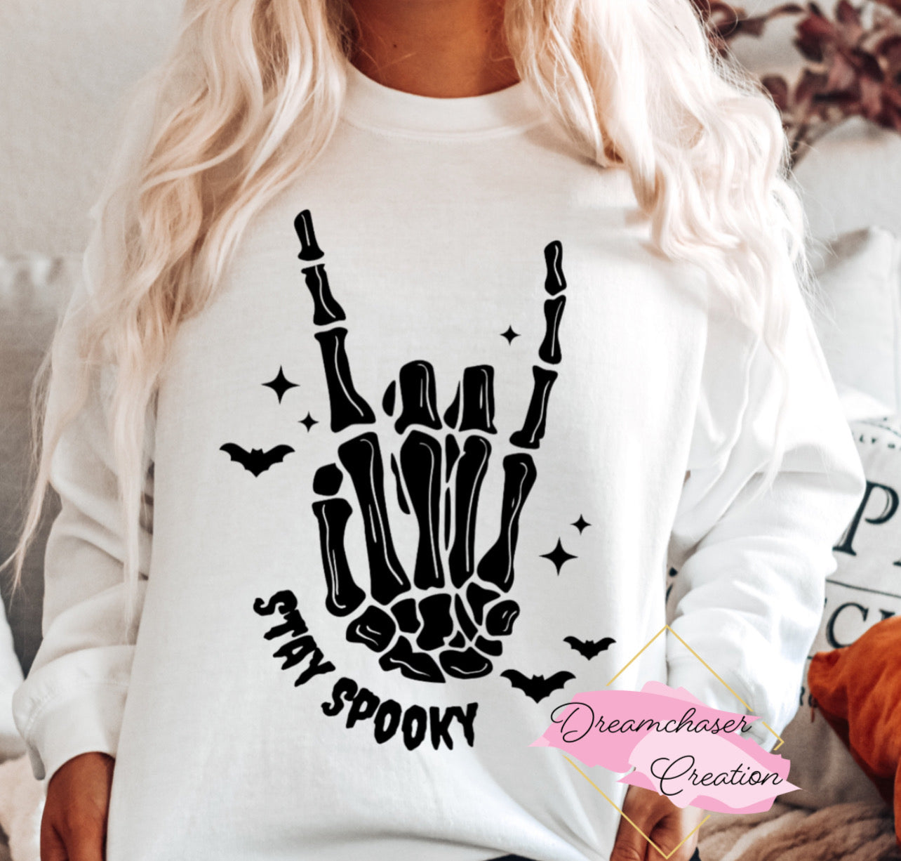 Stay Spooky Skull Hand Sweatshirt