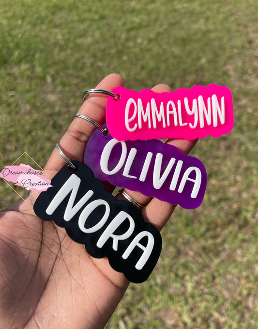 Acrylic Name Keychain