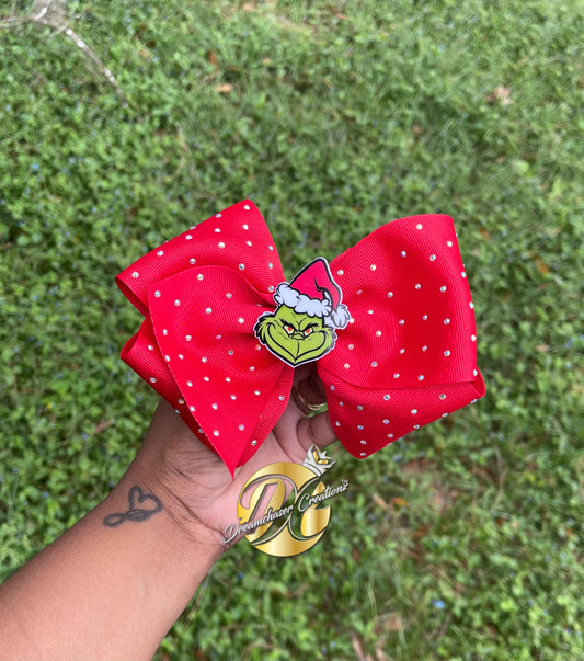 Mean One Rhinestone Bow