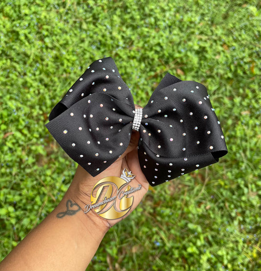 Black Rhinestone Hairbow