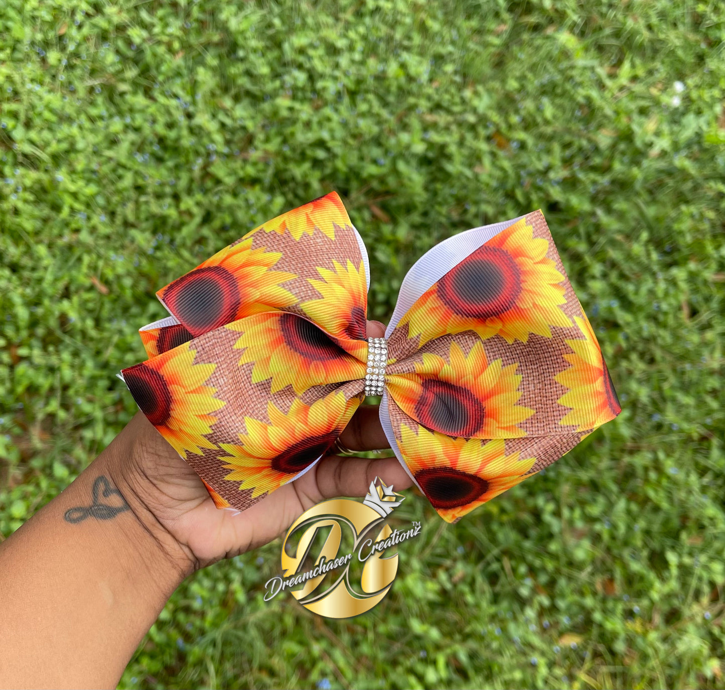 Sunflower Burlap HairBow