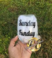 Sunday Funday Wine Glass