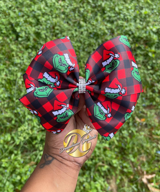 Mean One Christmas Plaid Pinwheel