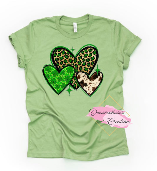 Leopard Cow Patty Hearts Shirt