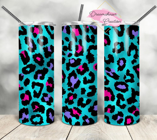 Teal Leopard 20oz Tumbler