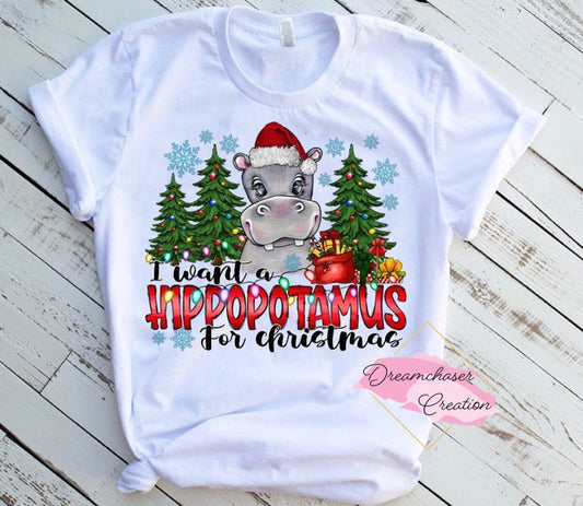 Hippopotamus for Christmas Shirt