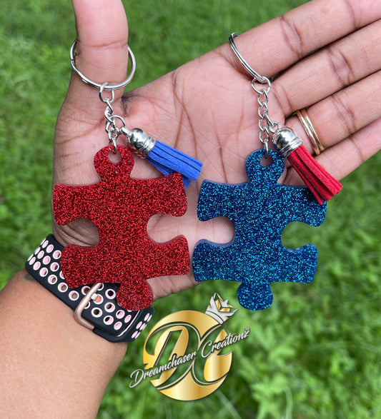 Autism Puzzle Keychain