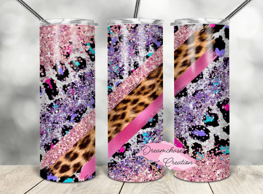 Leopard Glitter 20oz Tumbler