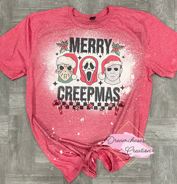 Merry Creepmas Bleached Shirt