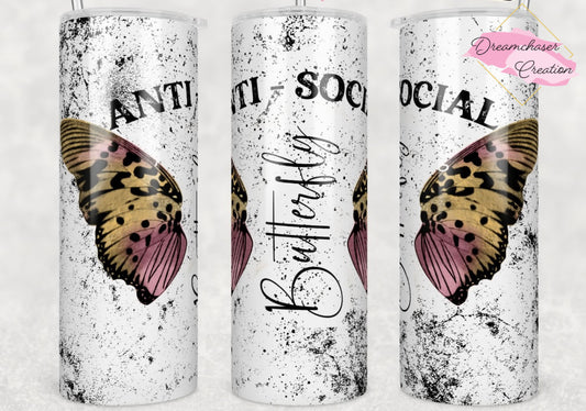 Anti Social Butterfly Tumbler