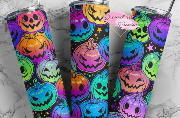 Colorful Spooky Pumpkins 20oz Tumbler