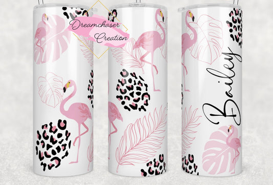 Flamingo Leopard Tumbler