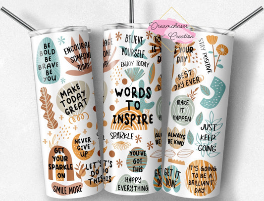 Words to Inspire 20oz Tumbler