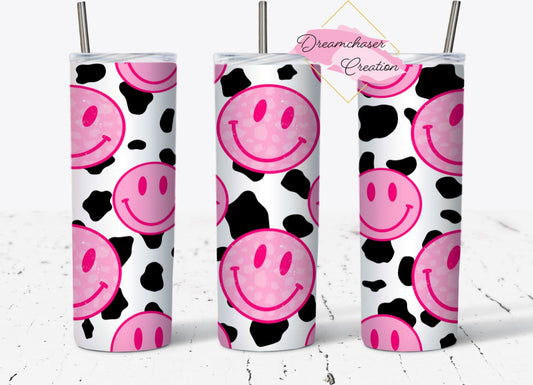 Pink Happy Cow Tumbler