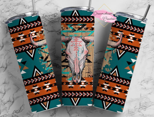 Aztec Bull Tumbler