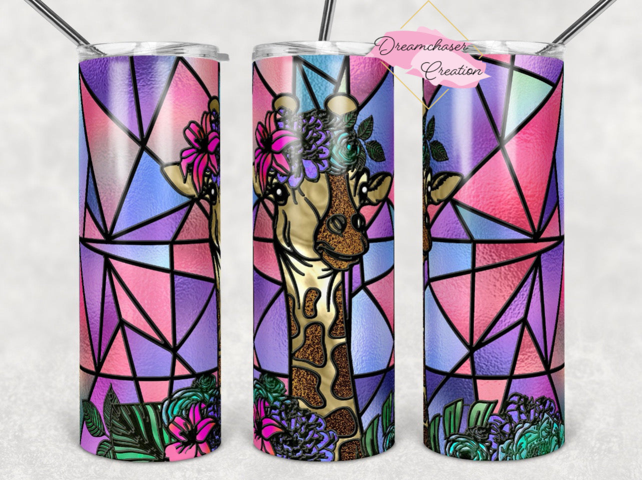 Colorful Giraffe Tumbler