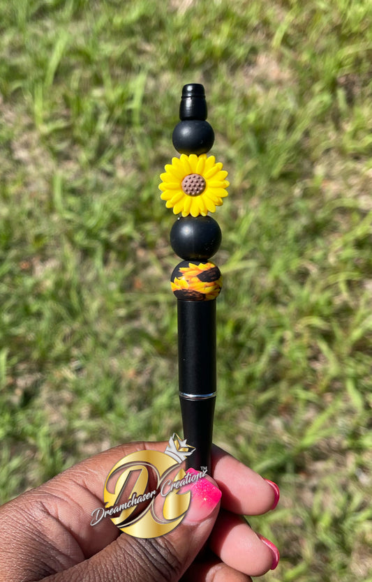 Sunflower Beaded Pen