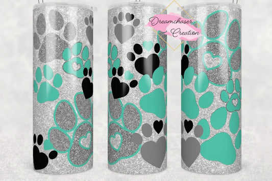 Mint Dog Paws 20oz Tumbler