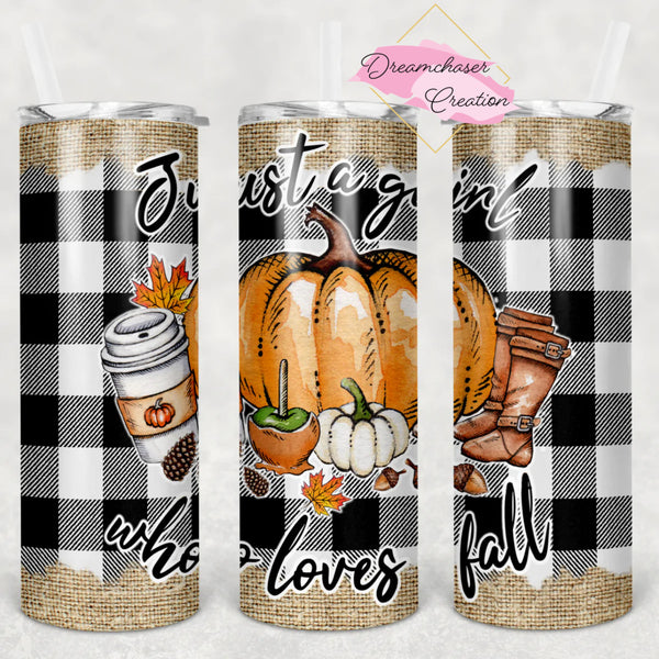 Just a Girl who Loves Fall 20oz Tumbler