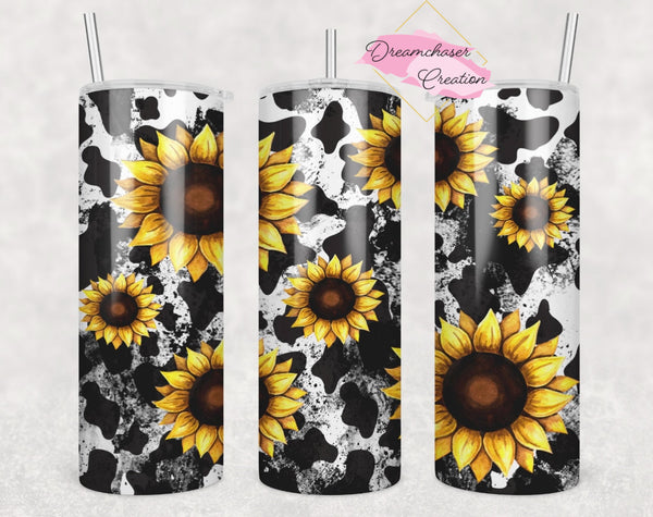 Sunflower Cow 20oz Tumbler