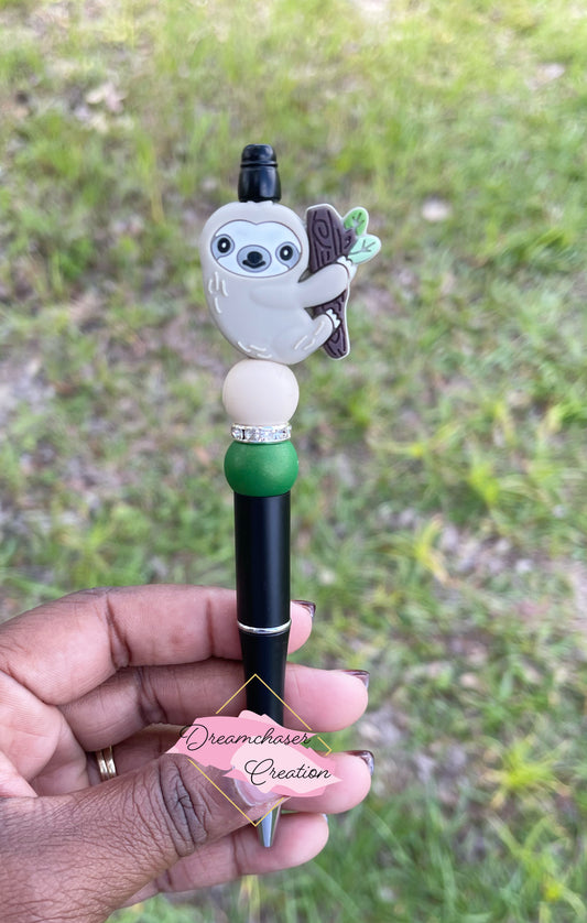 Sloth Beaded Pen