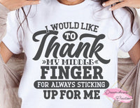 Thank Middle Finger Shirt